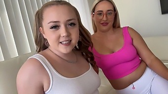 Step Sisters Eva Nyx And Brookie Blair Engage In A Steamy Household Fantasy